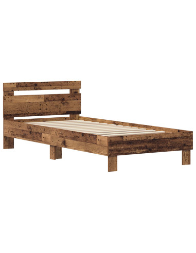 Struttura del letto con testiera Legno vecchio 98.5 x 200 cm