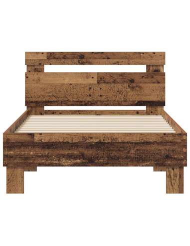 Struttura del letto con testiera Legno vecchio 98.5 x 200 cm
