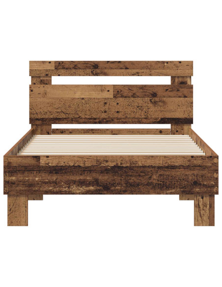 Struttura del letto con testiera Legno vecchio 98.5 x 200 cm