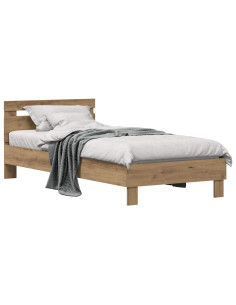 Struttura del letto con testiera Rovere artigianale 75 x 190 cm 2