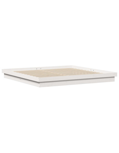Struttura del letto Bianco 200 x 200 cm Pino massello