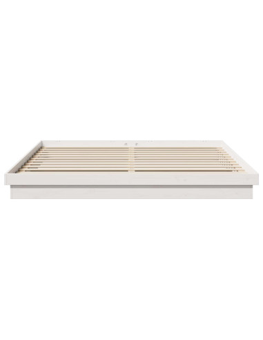 Struttura del letto Bianco 200 x 200 cm Pino massello