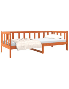 Struttura del letto Marrone cerato 90 x 190 cm Pino massello 2