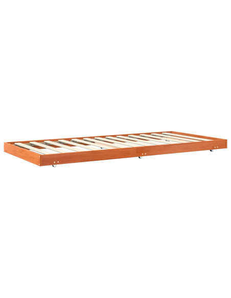 Struttura del letto Marrone cerato 90 x 200 cm Pino massello