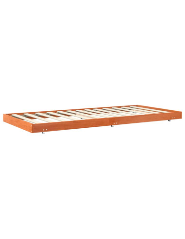 Struttura del letto Marrone cerato 90 x 190 cm Pino massello