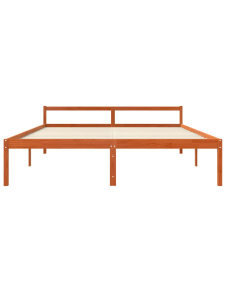 Struttura del letto Marrone cerato 200 x 200 cm Pino massello