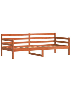 Letto Giorno con testiera Marrone cerato Pino massello 2