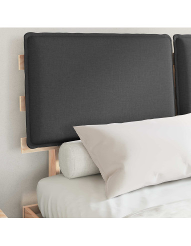 Letto con Testiera Rivestita Grigio scuro 160 x 200 cm