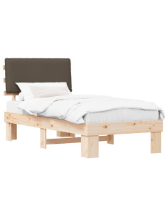 Letto con Testiera Rivestita Talpa 100 x 200 cm Pino massello 2