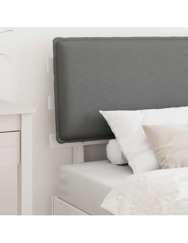 Letto con Testiera Rivestita Grigio chiaro 100 x 200 cm