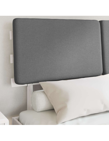 Letto con Testiera Rivestita Grigio chiaro 140 x 200 cm
