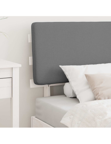 Letto con Testiera Rivestita Grigio chiaro 90 x 200 cm