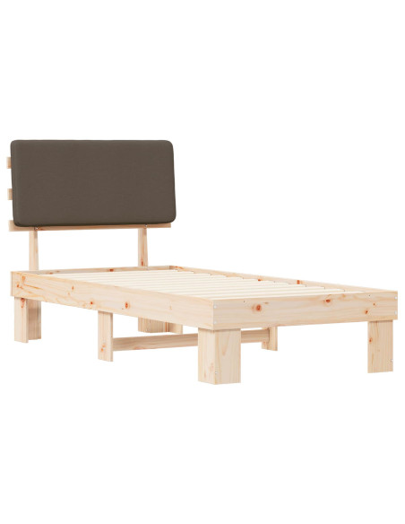 Letto con Testiera Rivestita Talpa 80 x 200 cm Pino massello