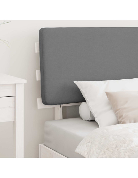 Letto con Testiera Rivestita Grigio chiaro 80 x 200 cm