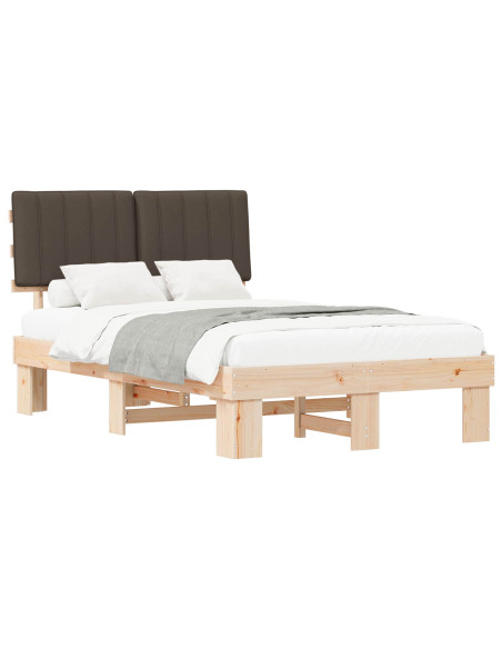 Letto con Testiera Rivestita Talpa 120 x 190 cm Pino massello