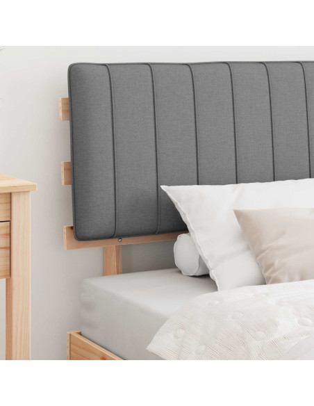 Letto con Testiera Rivestita Grigio chiaro 100 x 200 cm