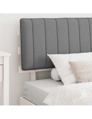 Letto con Testiera Rivestita Grigio chiaro 100 x 200 cm