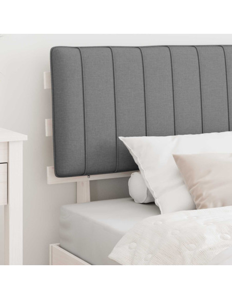 Letto con Testiera Rivestita Grigio chiaro 100 x 200 cm