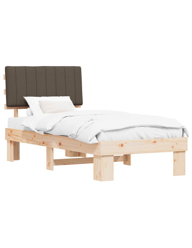 Letto con Testiera Rivestita Talpa 90 x 200 cm Pino massello