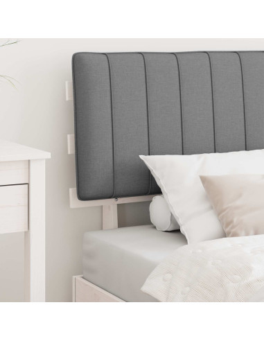 Letto con Testiera Rivestita Grigio chiaro 90 x 200 cm