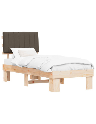 Letto con Testiera Rivestita Talpa 80 x 200 cm Pino massello
