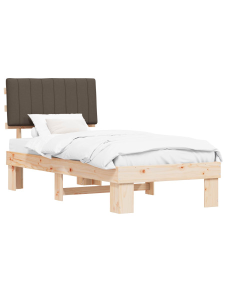 Letto con Testiera Rivestita Talpa 90 x 190 cm Pino massello