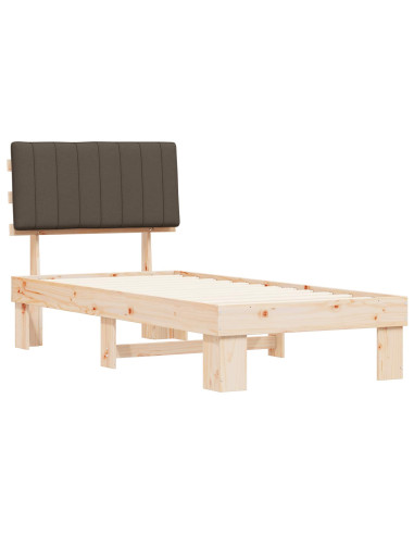 Letto con Testiera Rivestita Talpa 90 x 190 cm Pino massello
