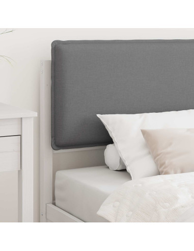 Letto con Testiera Rivestita Grigio chiaro 100 x 200 cm