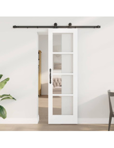 Porta scorrevole ORKDAL Bianco e Nero 61 x 198,5 cm