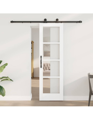 Porta scorrevole ORKDAL Bianco e Nero 61 x 198,5 cm