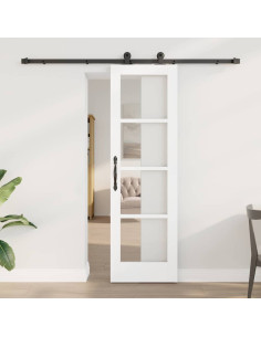 Porta scorrevole ORKDAL Bianco e Nero 61 x 198,5 cm