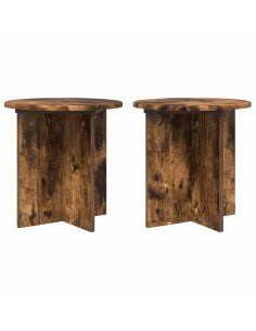 Supporto per piante 2 pcs Rovere Fumo 40 x 40 x 40 cm