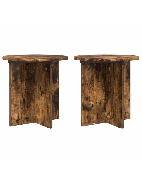 Supporto per piante 2 pcs Rovere Fumo 40 x 40 x 40 cm