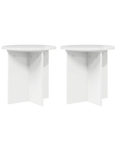 Supporto per piante 2 pcs Bianco Lucido 40 x 40 x 40 cm