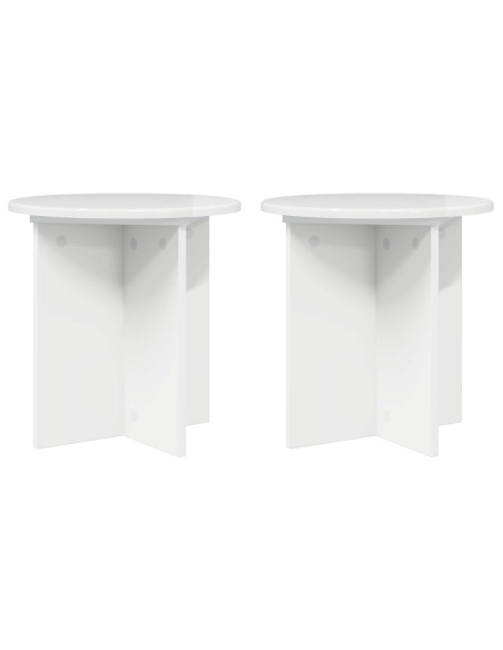 Supporto per piante 2 pcs Bianco Lucido 40 x 40 x 40 cm