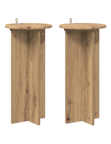 Supporto per piante 2 pcs Rovere Artigianale