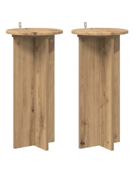 Supporto per piante 2 pcs Rovere Artigianale