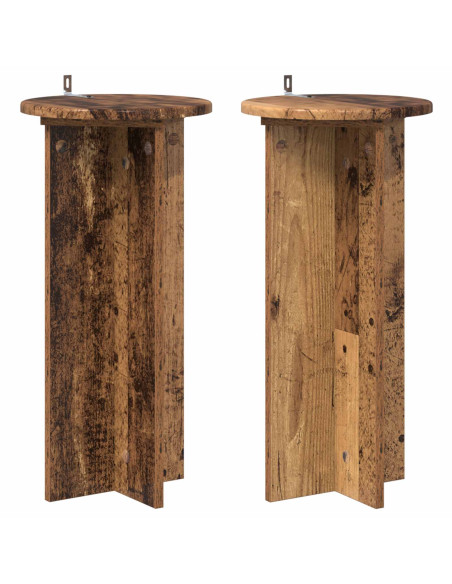 Supporto per piante 2 pcs Legno antico 29,5 x 29,5 x 60 cm