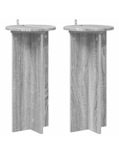 Supporto per piante 2 pcs Grigio Sonoma 29,5 x 29,5 x 60 cm
