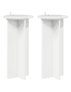 Supporto per piante 2 pcs Bianco Lucido 29,5 x 29,5 x 60 cm