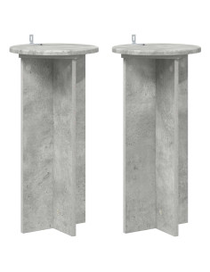 Supporto per piante 2 pcs Grigio Cemento 29,5 x 29,5 x 60 cm