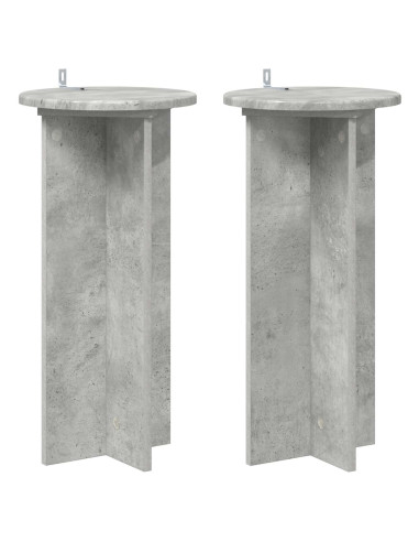 Supporto per piante 2 pcs Grigio Cemento 29,5 x 29,5 x 60 cm