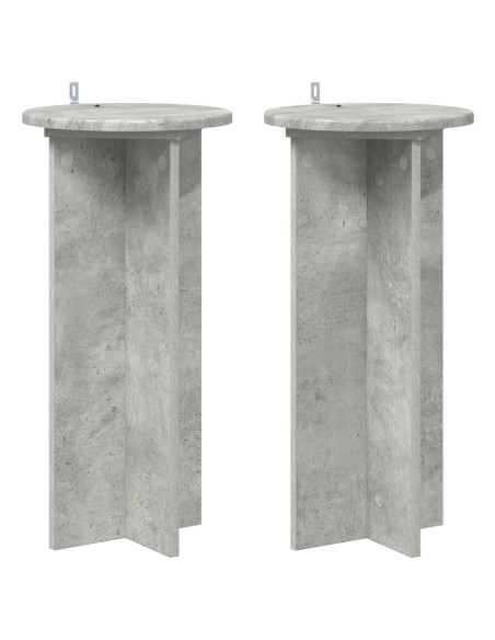 Supporto per piante 2 pcs Grigio Cemento 29,5 x 29,5 x 60 cm