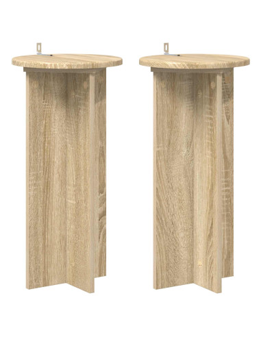 Supporto per piante 2 pcs Rovere Sonoma 29,5 x 29,5 x 60 cm