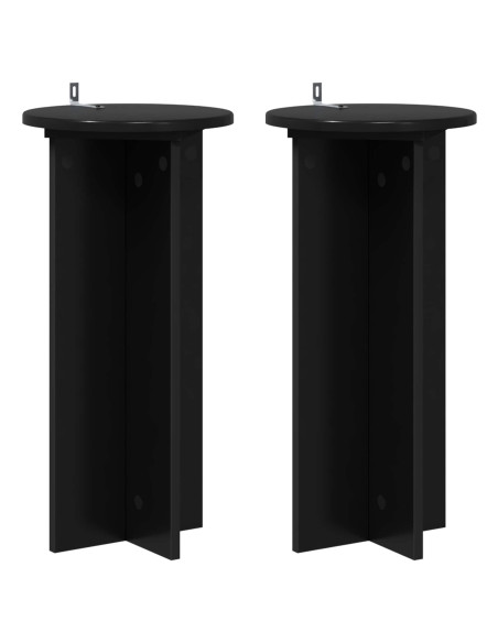 Supporto per piante 2 pcs Nero 29,5 x 29,5 x 60 cm