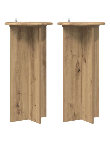 Supporto per piante 2 pcs Rovere Artigianale 40 x 40 x 80 cm