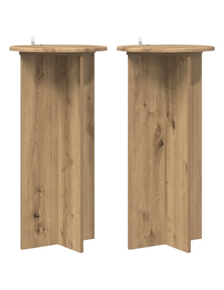 Supporto per piante 2 pcs Rovere Artigianale 40 x 40 x 80 cm