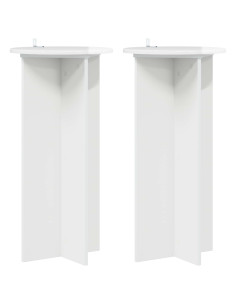 Supporto per piante 2 pcs Bianco Lucido 40 x 40 x 80 cm