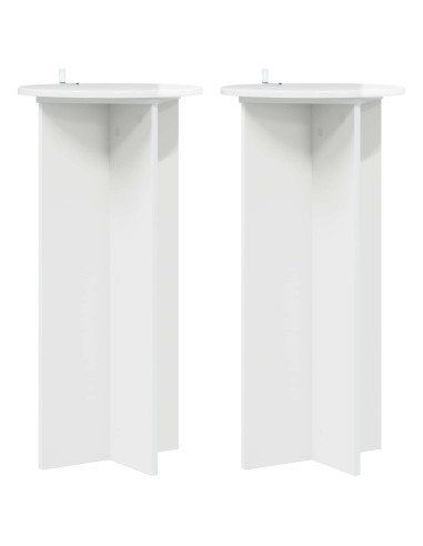 Supporto per piante 2 pcs Bianco Lucido 40 x 40 x 80 cm
