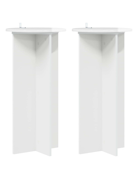 Supporto per piante 2 pcs Bianco Lucido 40 x 40 x 80 cm